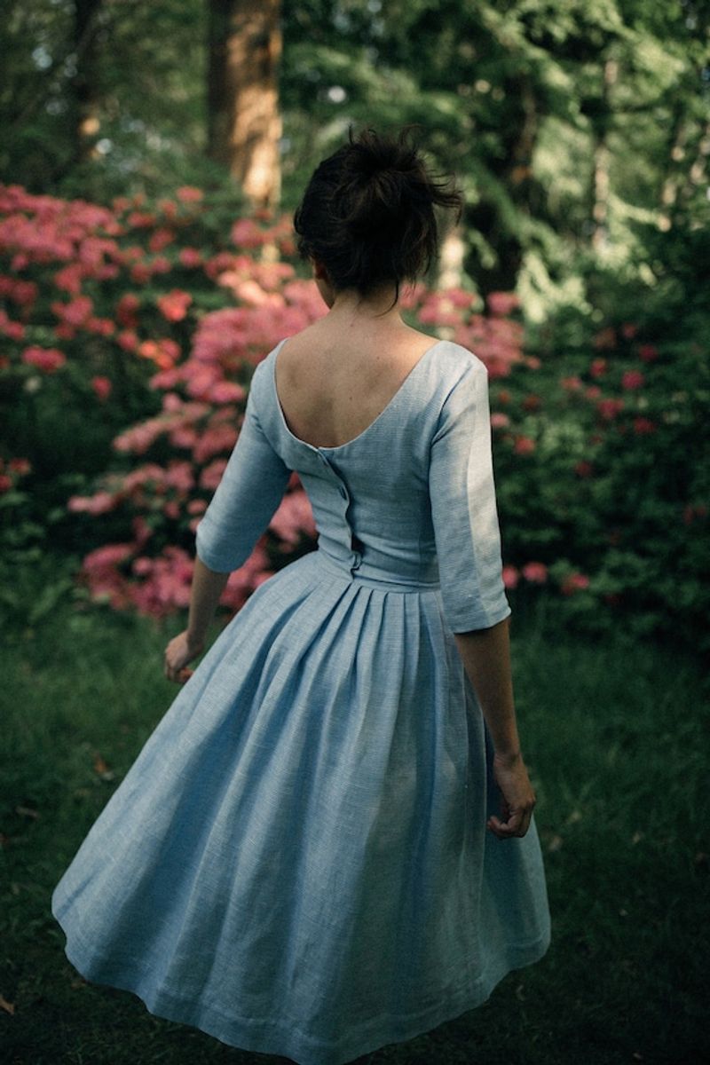 Fit-and-Flare Midi Dress