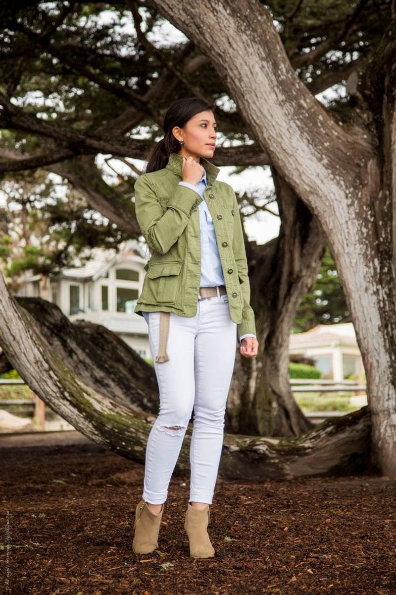 Classic Five-Pocket White Jeans