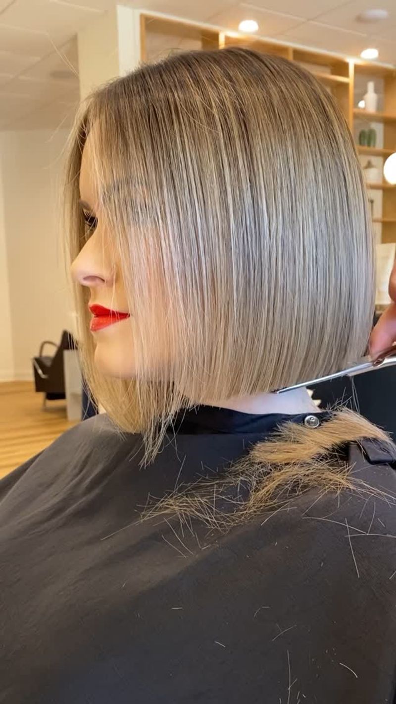 Heavy Undercut Bob