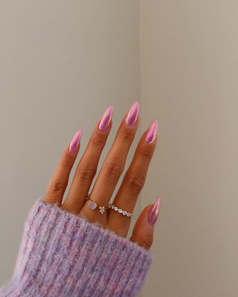 Pale Pink Chrome French