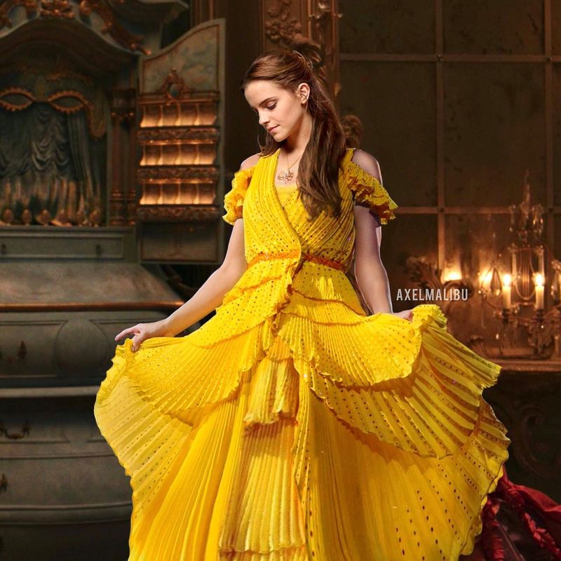 Emma Watson's Yellow Ballgown in Beauty and the Beast