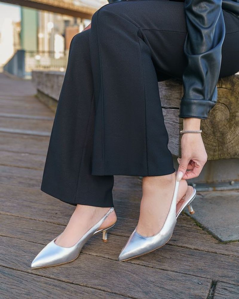 Metallic Low Heels