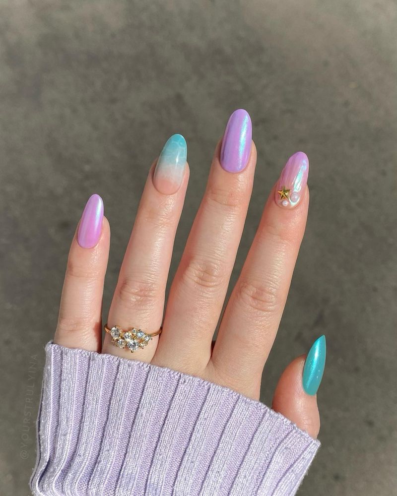 Negative Space with Lavender Tips