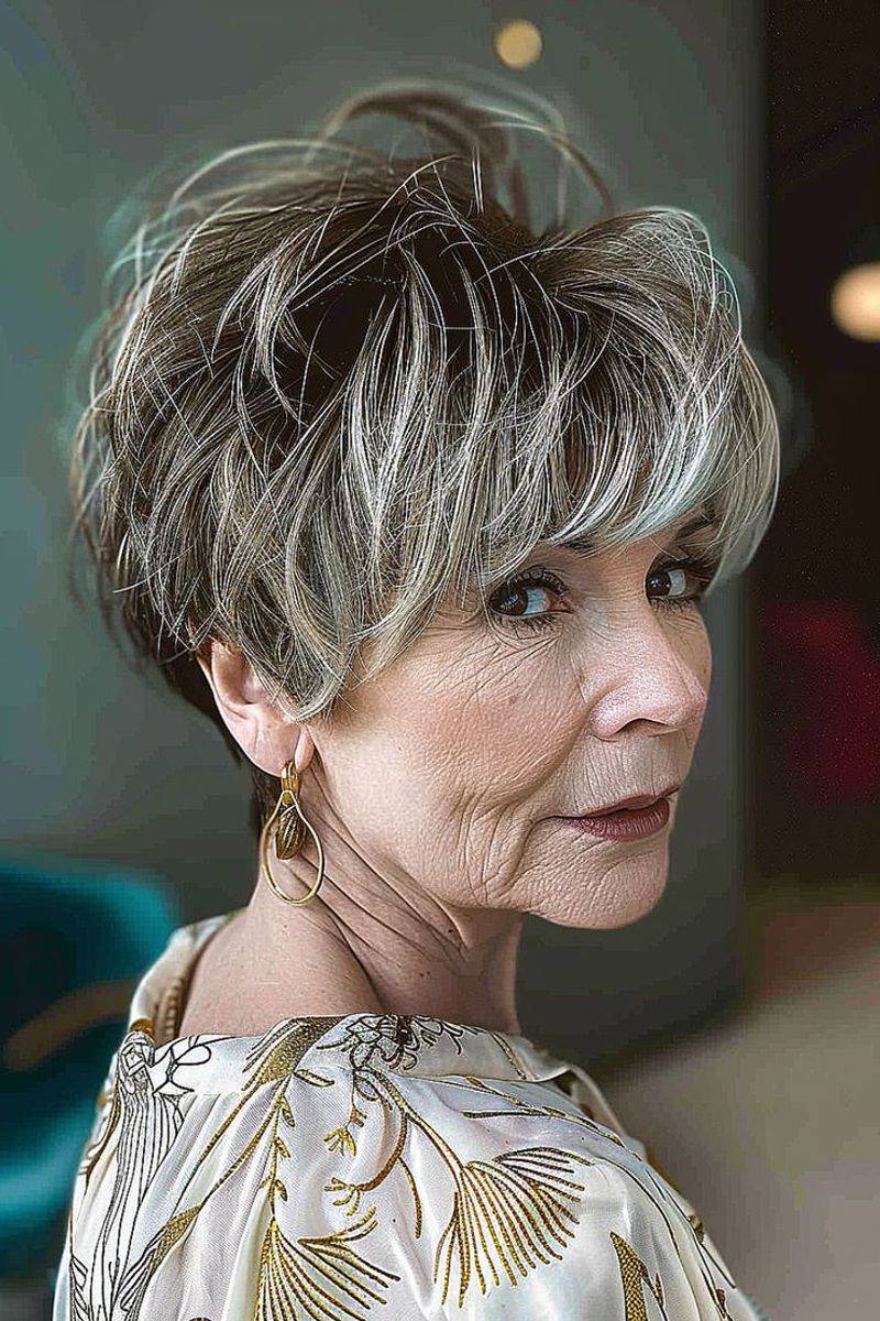 Tapered Pixie with Soft Fringe