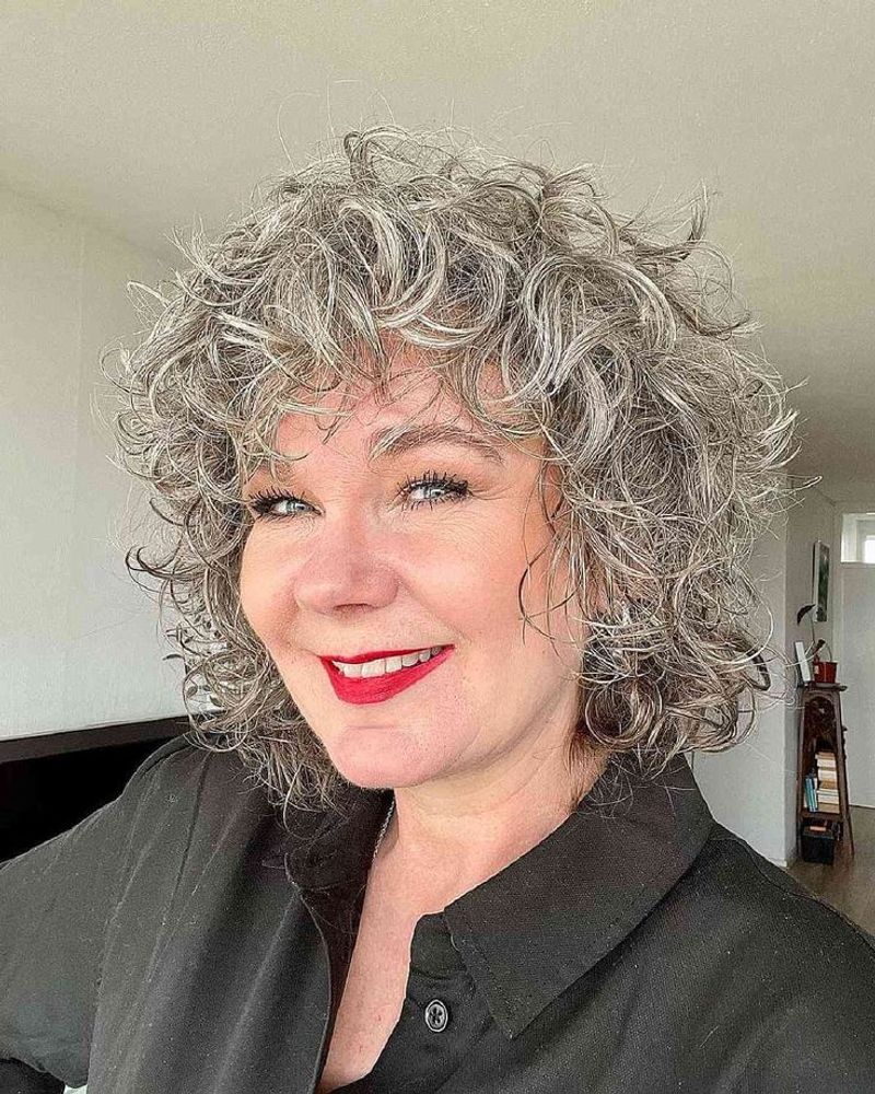 Curly Shag with Bangs