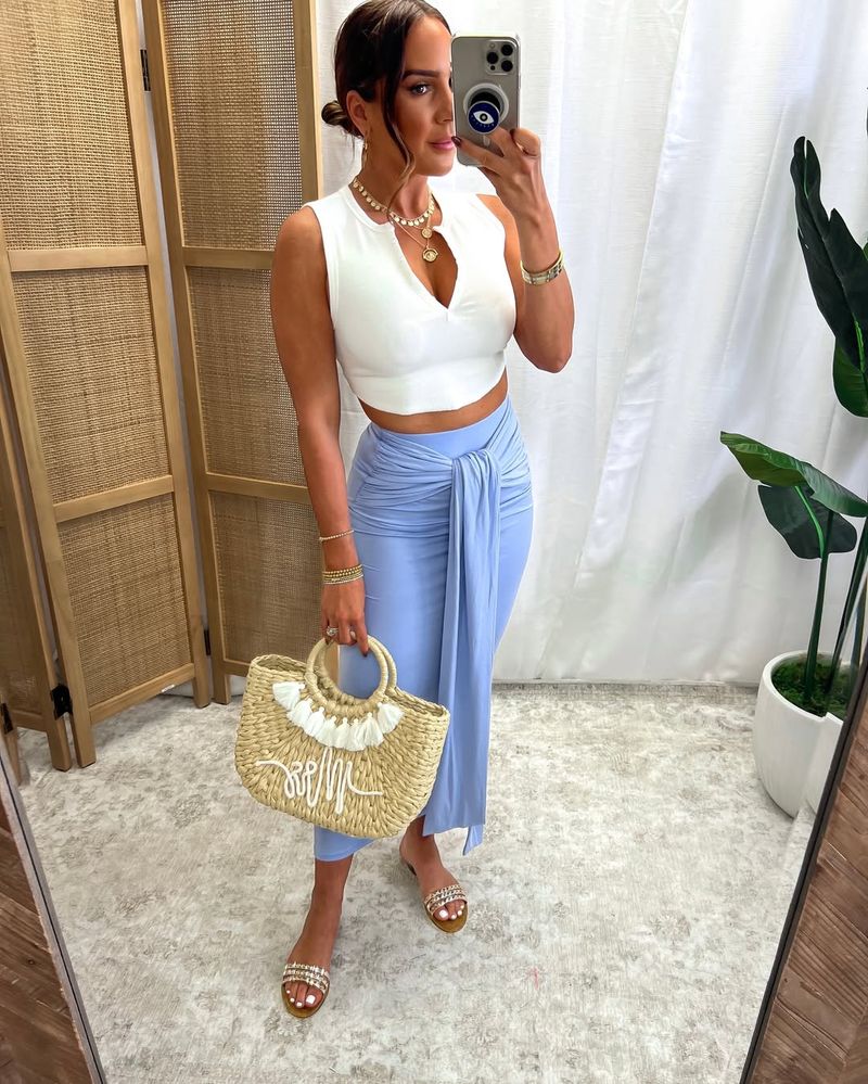 Wrap Midi + Tank Top + Espadrilles