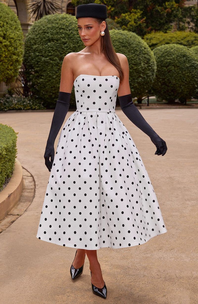 Polka Dot Midi: Playful Sophistication