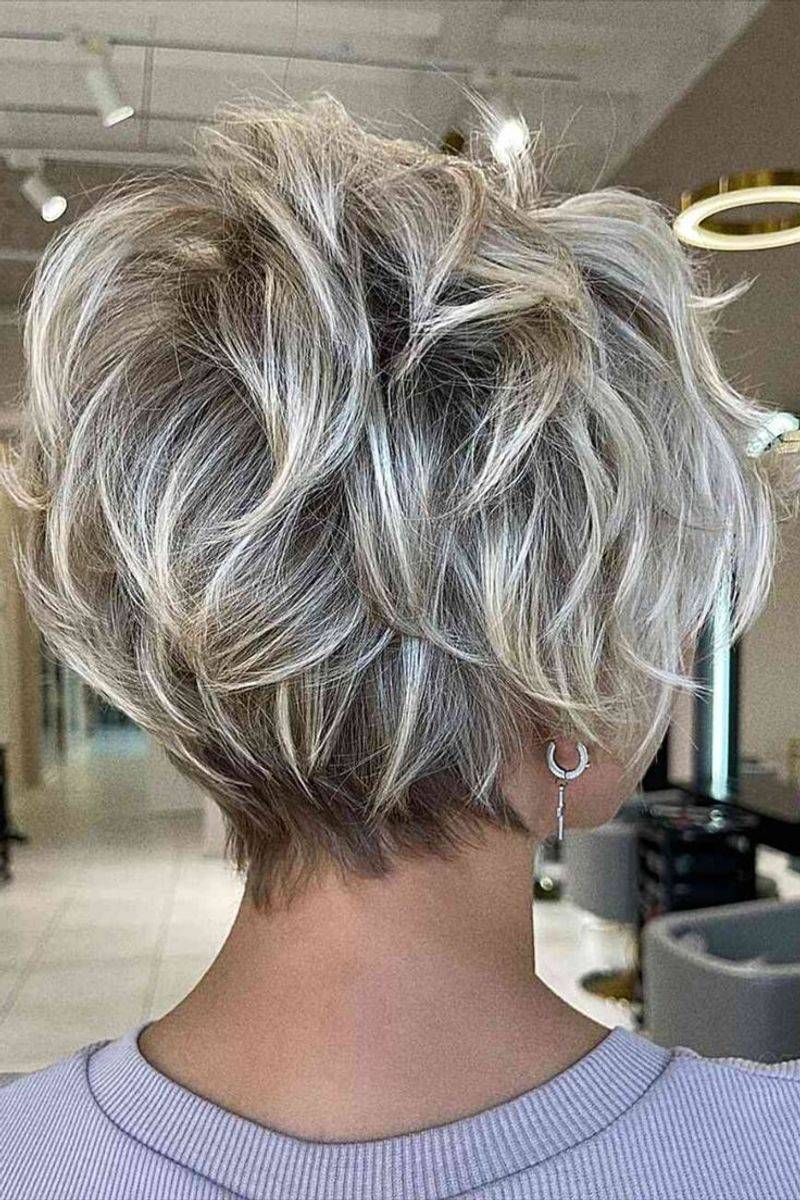 Tousled Pixie with Length on Top