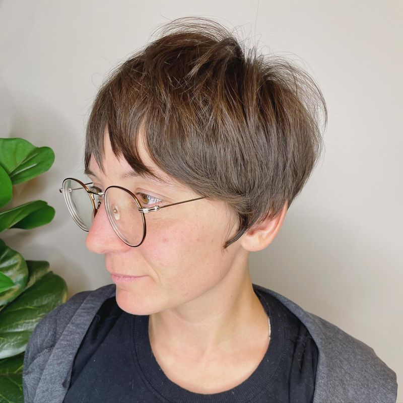 Pixie With Side Part And Texture