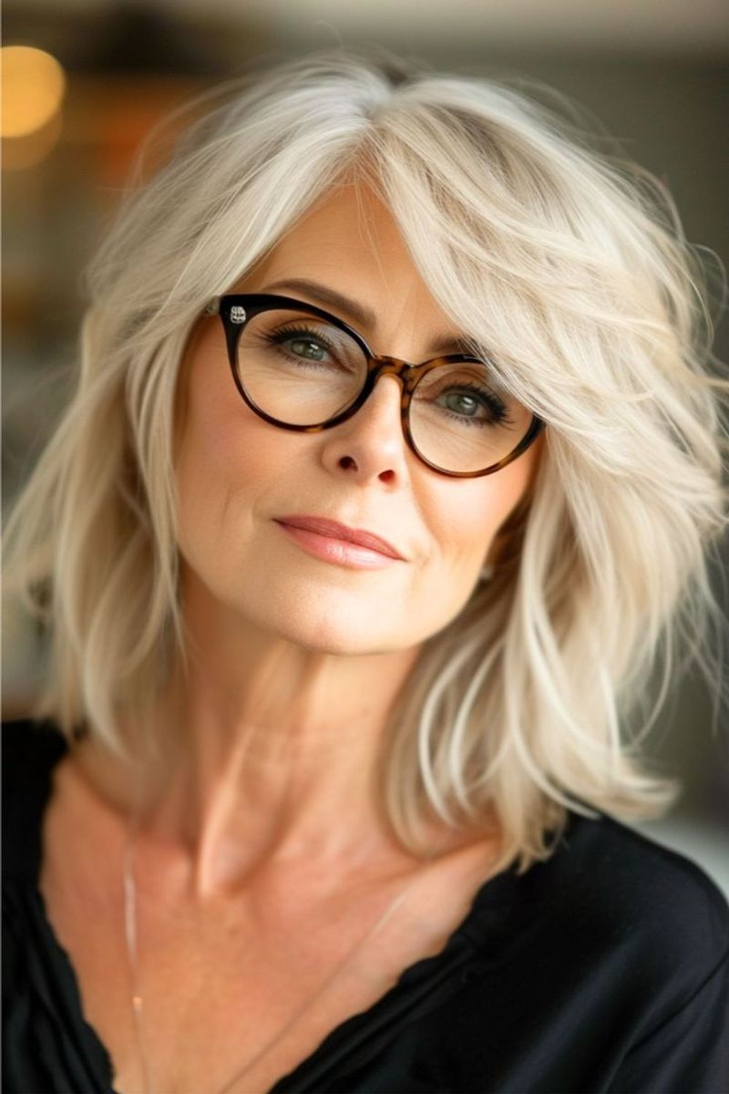 Face-Framing Layers with Middle Part