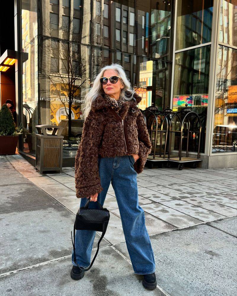 Tailored Jeans + Blouse + Berry Lipstick