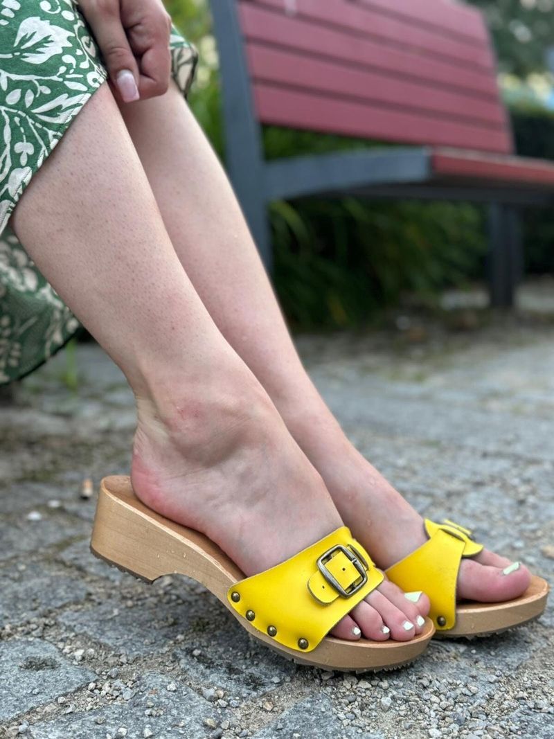 Contoured Leather Mules