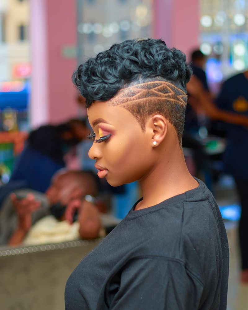 Undercut with Curly Top