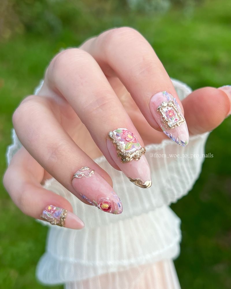 Rose Gold Glass Effect