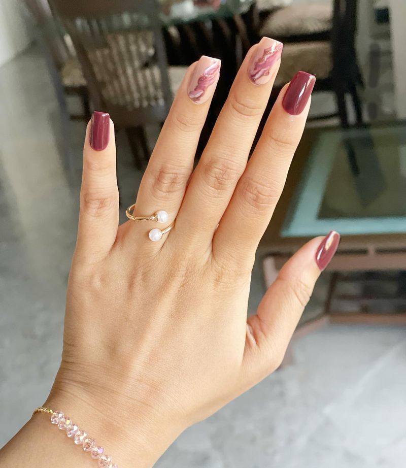 Subtle Pink Marble Effect