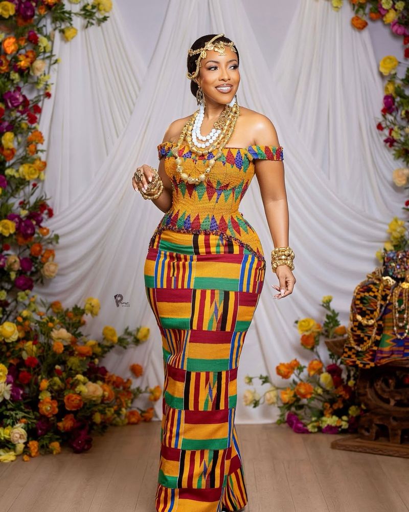 Ghanaian Kente Cloth Ensemble