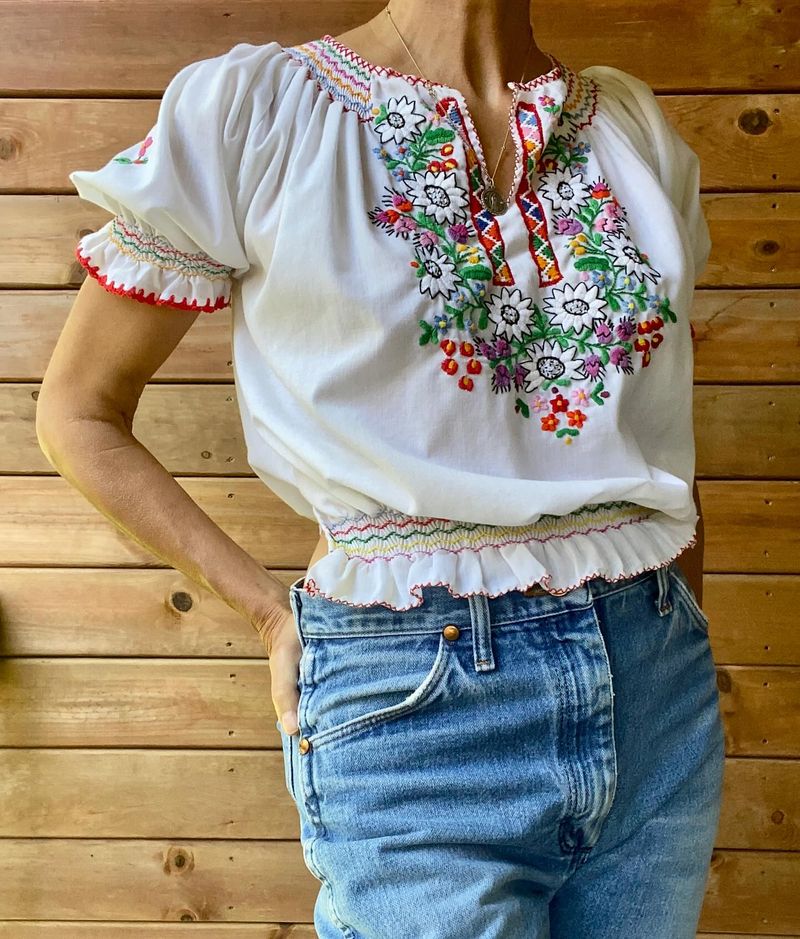 Floral Peasant Blouse