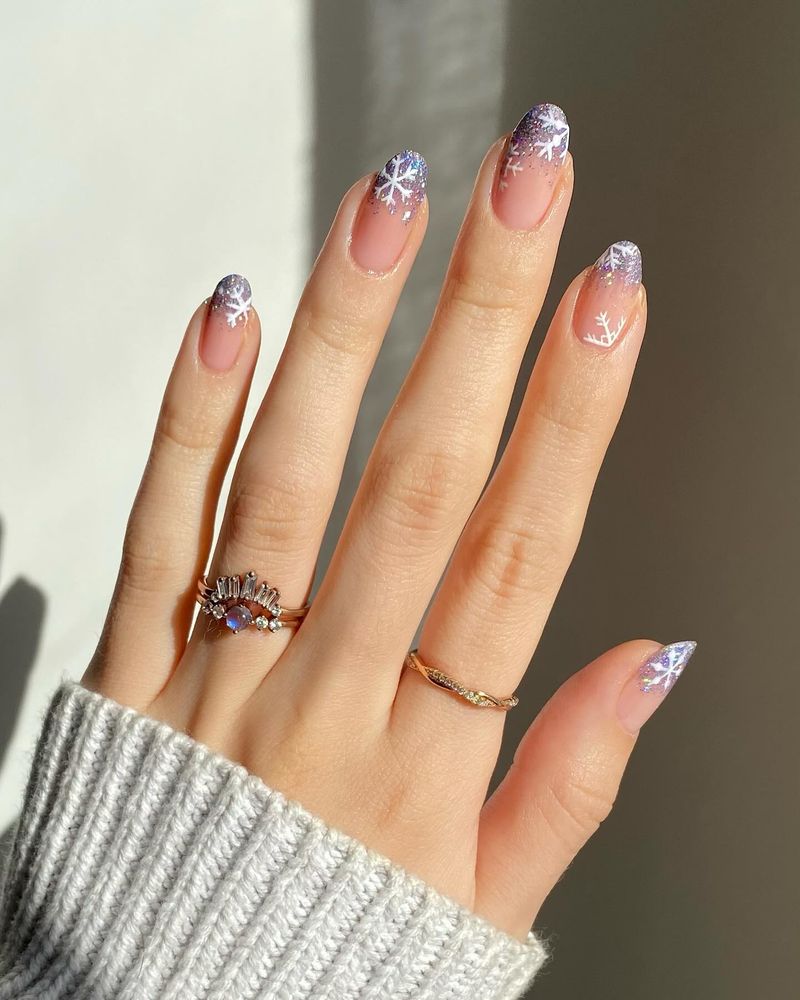 Soft Lavender Shimmer French