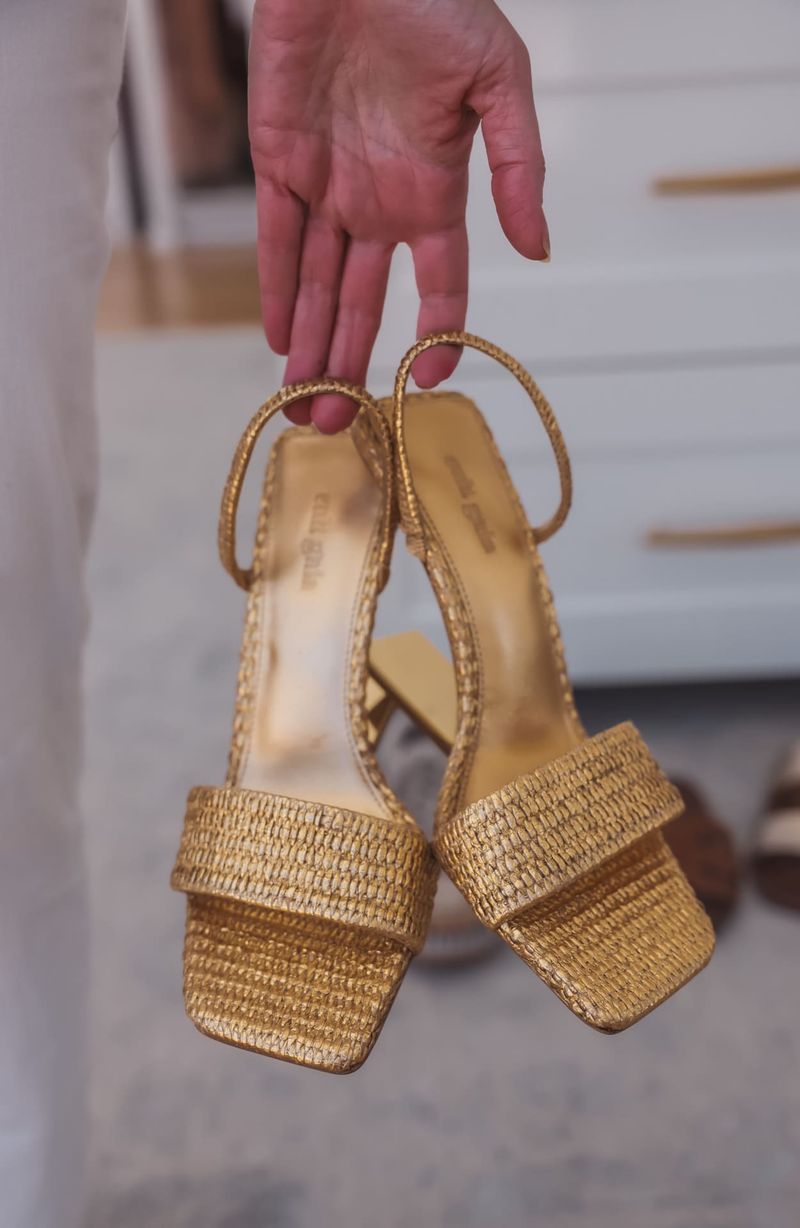 Ruched Strap Sandals Add Subtle Texture