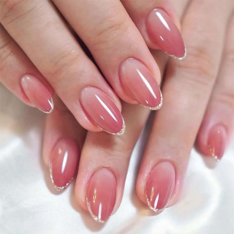 Glitter-Lined French Tips