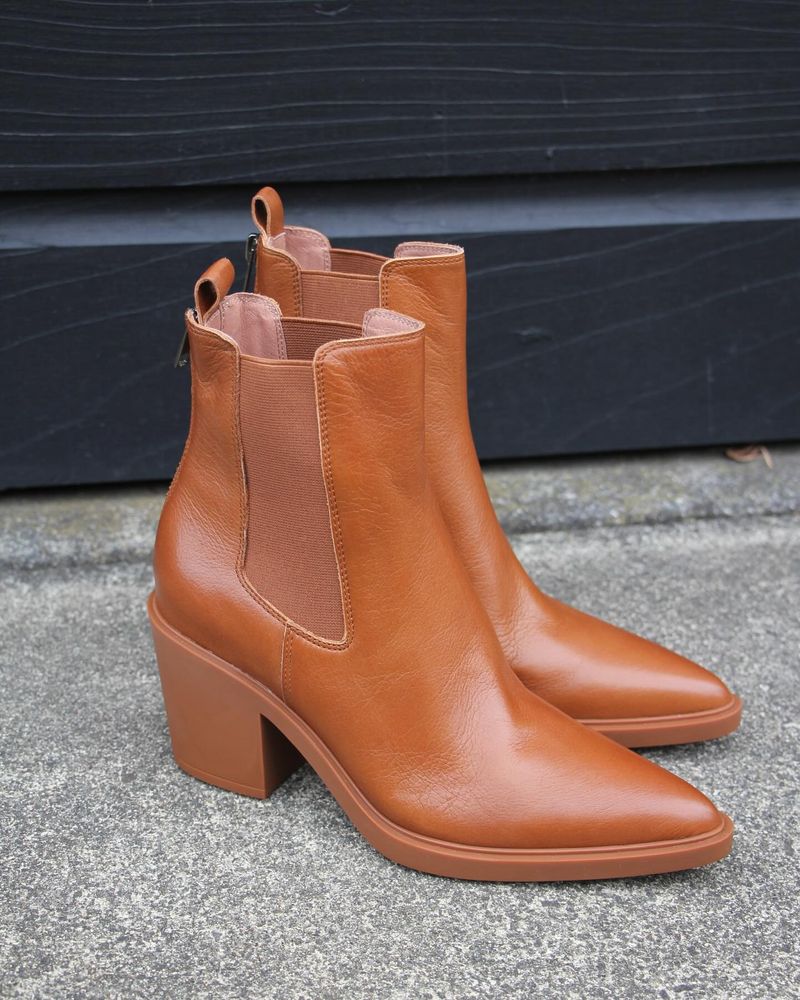 Beige and Orange Ankle Boots: Fall's Favorite Footwear