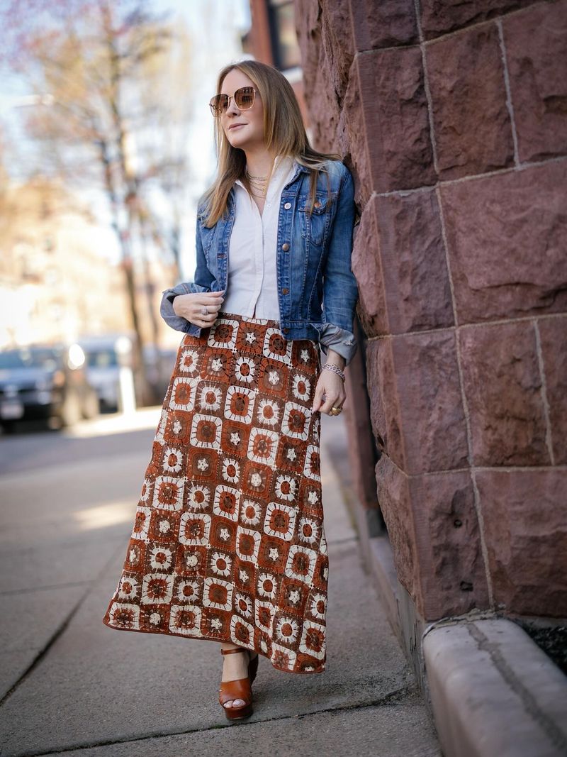 Crochet Maxi Skirts Add Texture