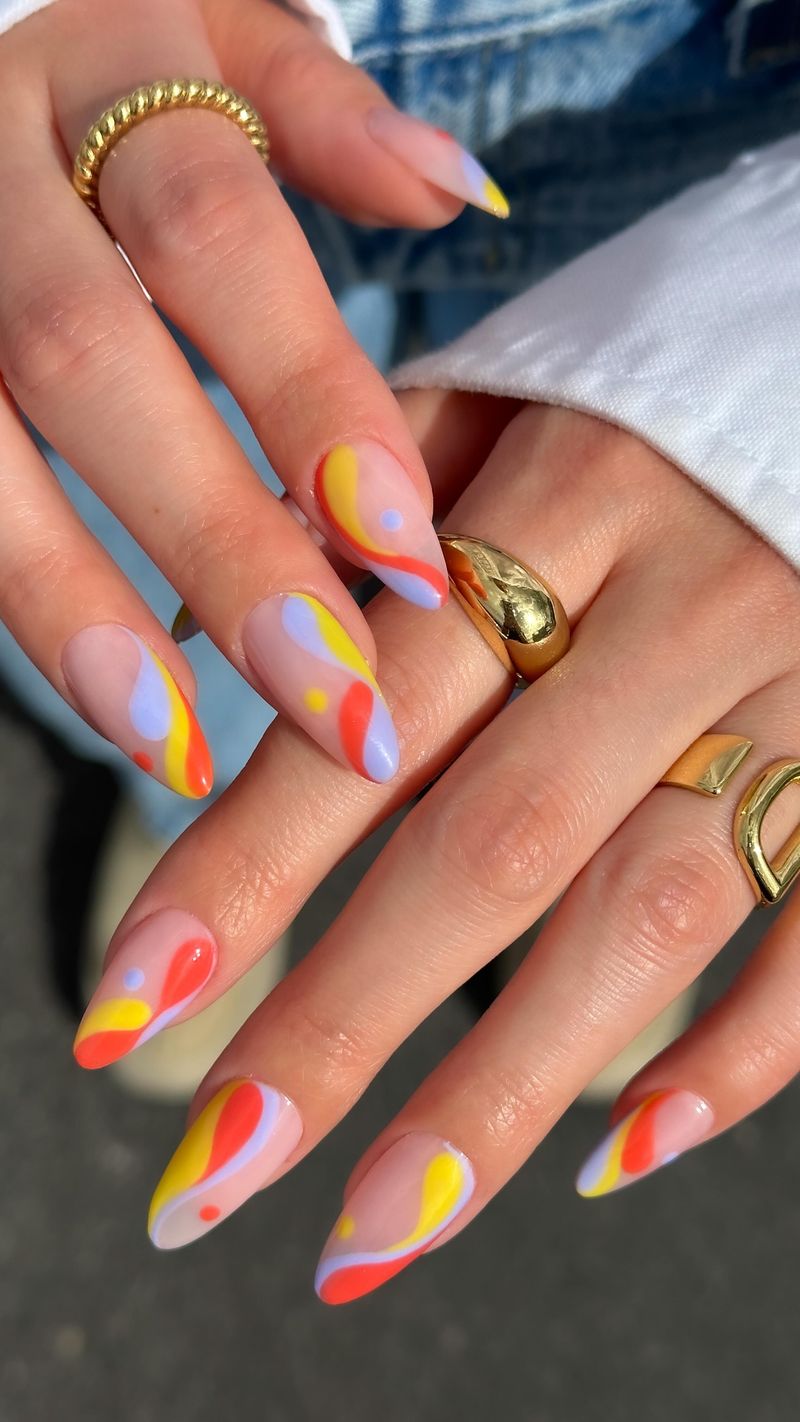Multicolor Swirl Designs