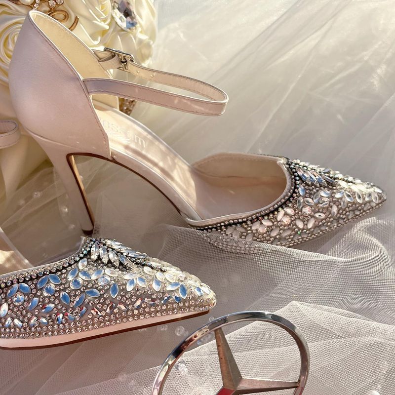 Clear Heels with Studded Acrylic Clutch