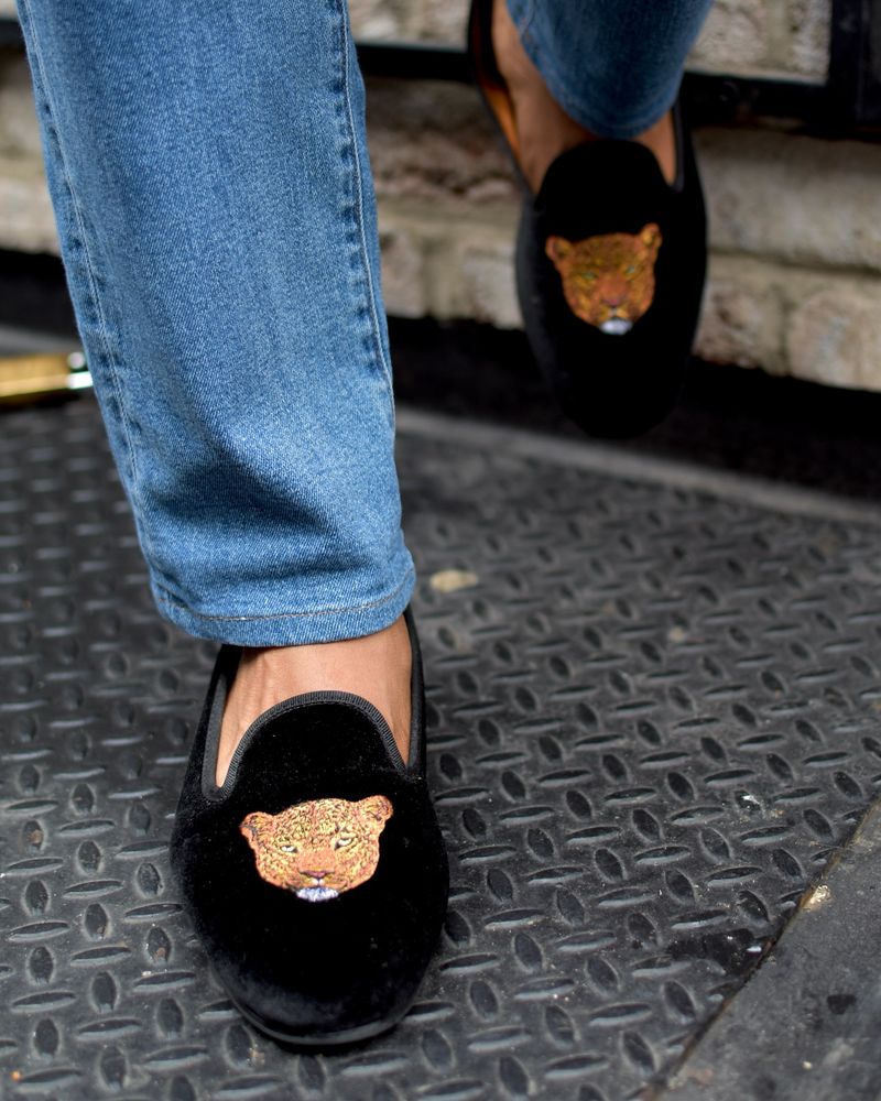 Suede Smoking Slippers