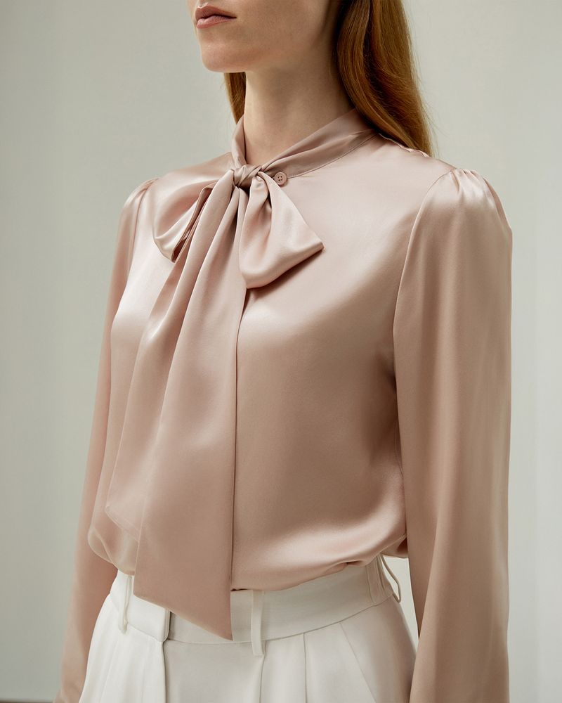 Bow-Tie Neck Blouse