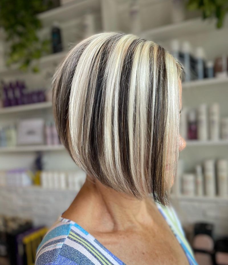Bob With Chunky Highlights