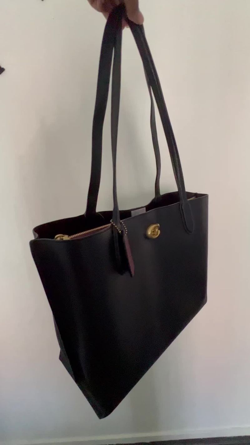 Coach Polished Pebble Leather Willow Tote