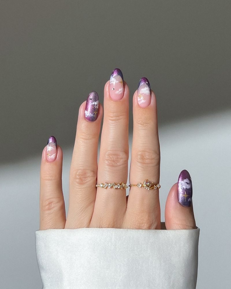 Opalescent French with Glitter