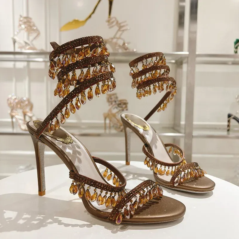 Metallic Strappy Heels Have Lost Their Shine