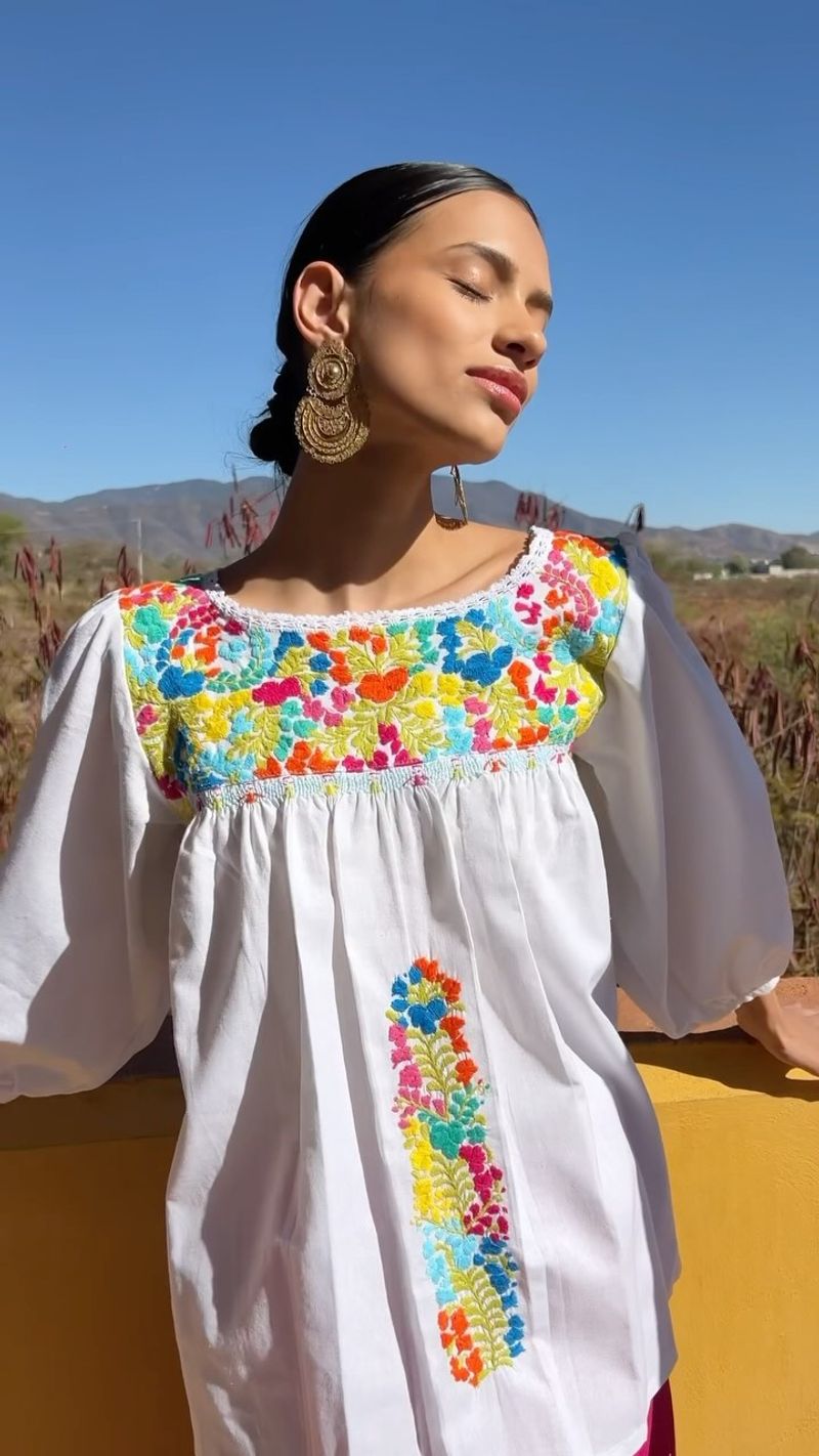 Embroidered Cotton Blouse