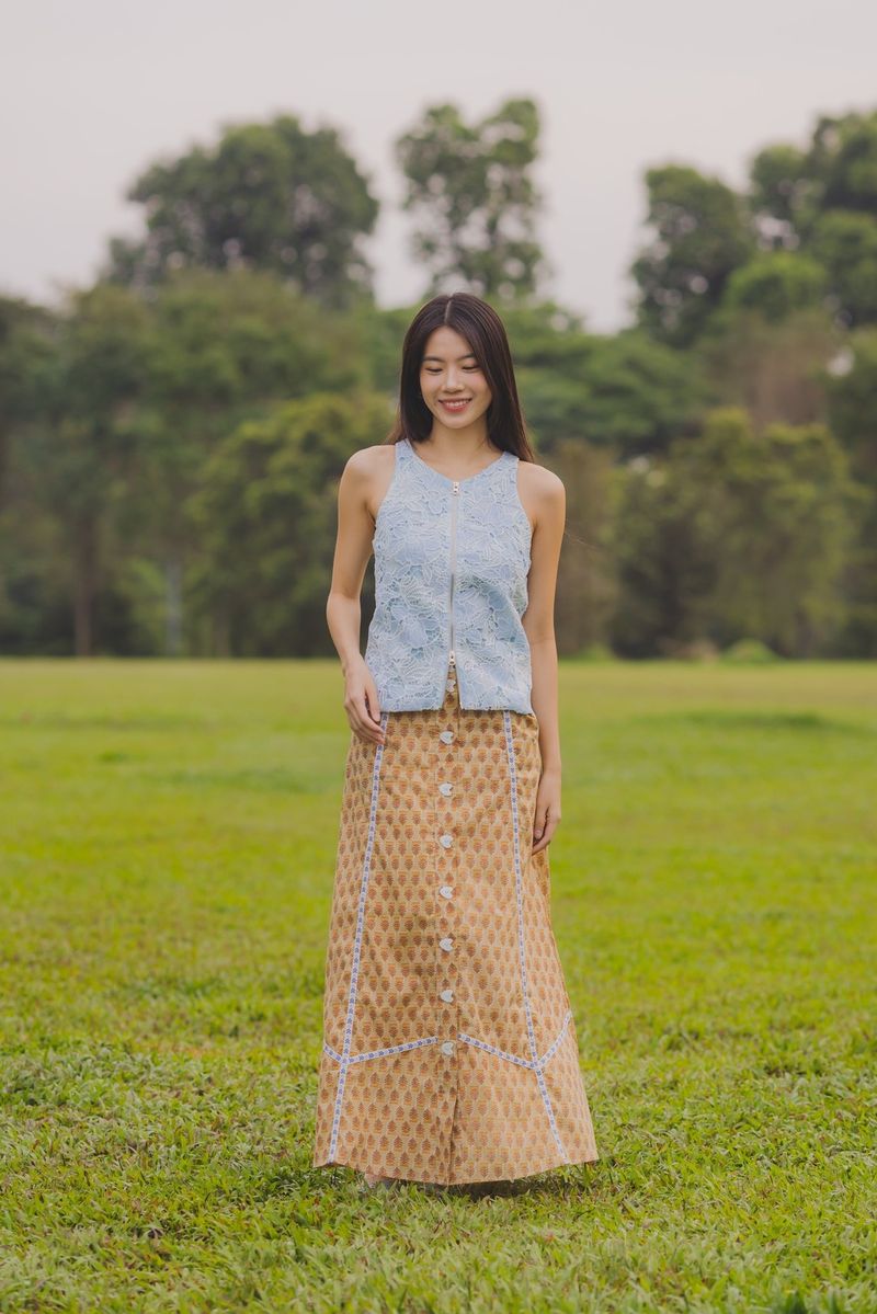 Embroidered Cotton Skirt