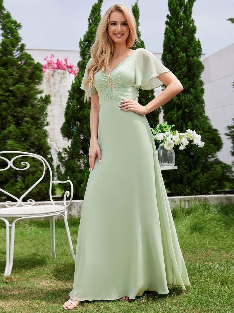 Chiffon A-line Midi Dress