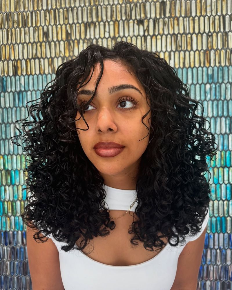 Shoulder-Length Layered Curls