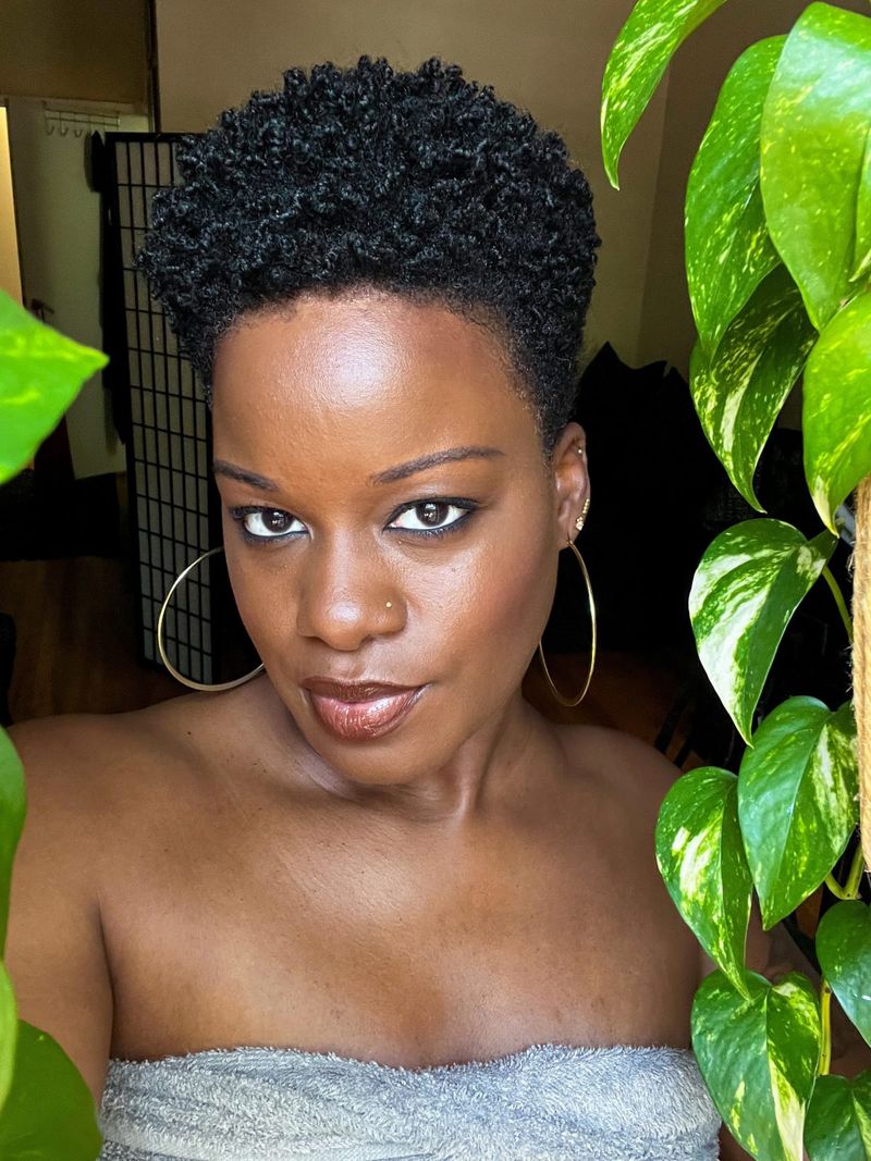 Tapered Sides with Curly Crown