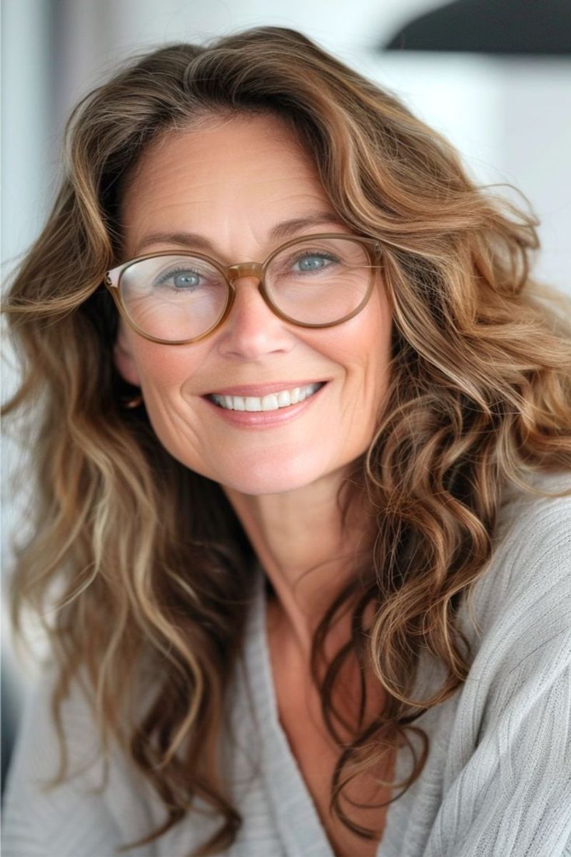 Soft Curls with Deep Side Part