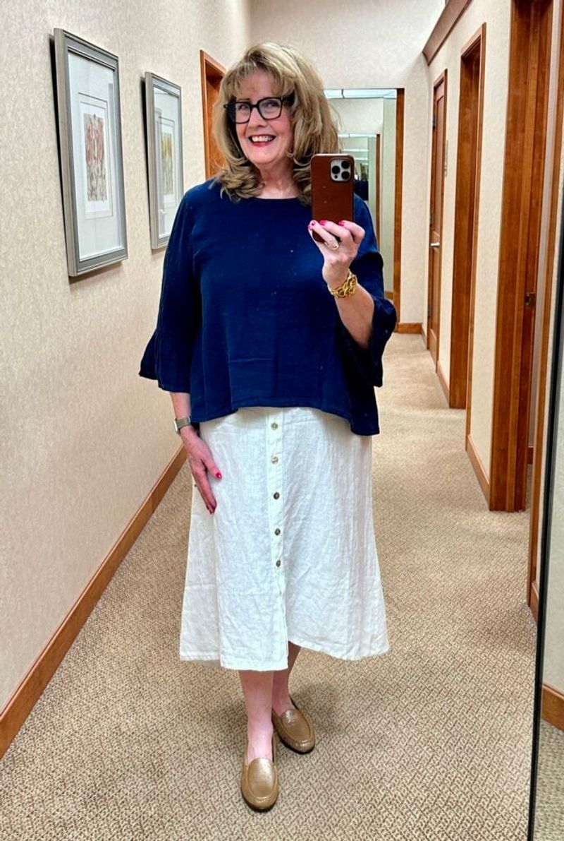 Boxy Knit Top + Pleated Skirt