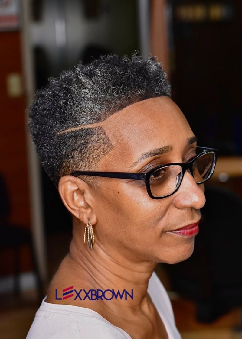 Curly Hair With Temple Taper
