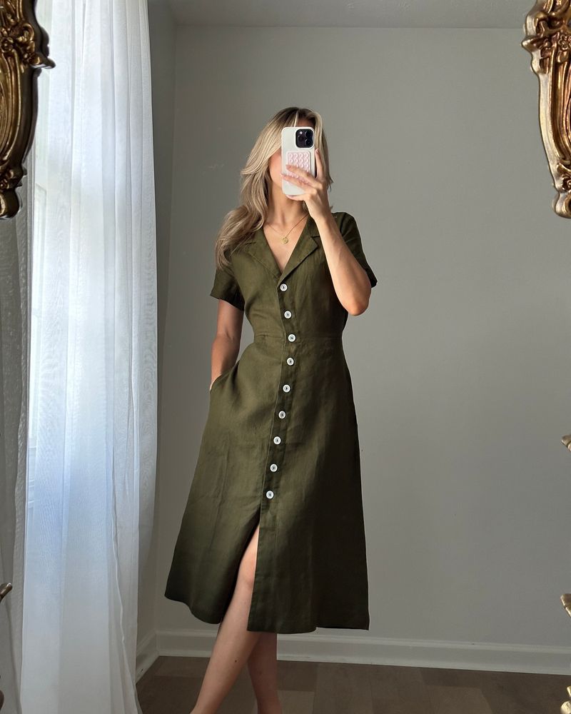 Open-Front Jacket + Jersey Midi Dress