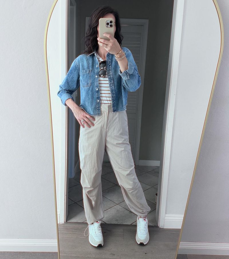 Chambray Shirt with Chino Shorts