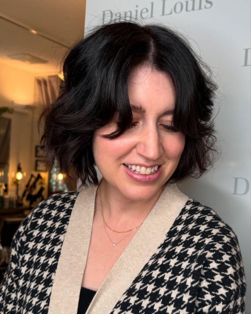 Long Bob With Curtain Bangs