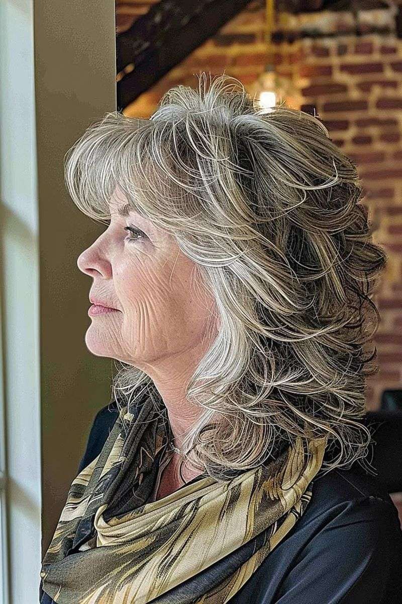 Feathered Shag With Side-Swept Bangs