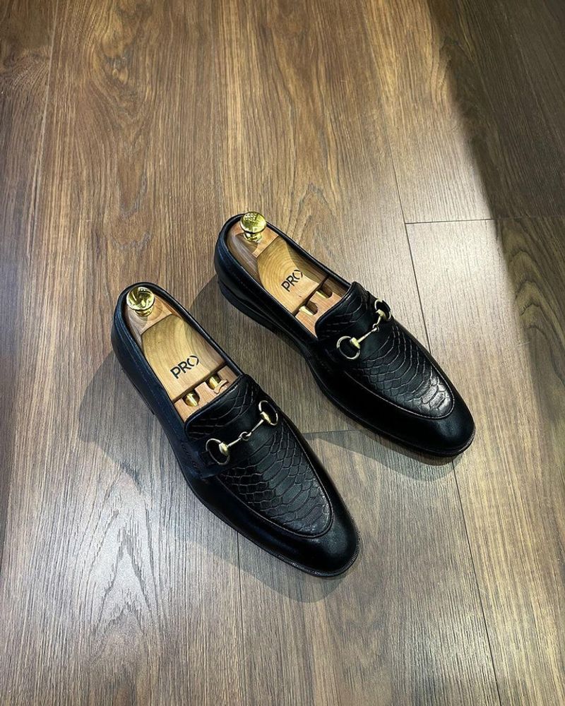 Buckle-Detail Loafers