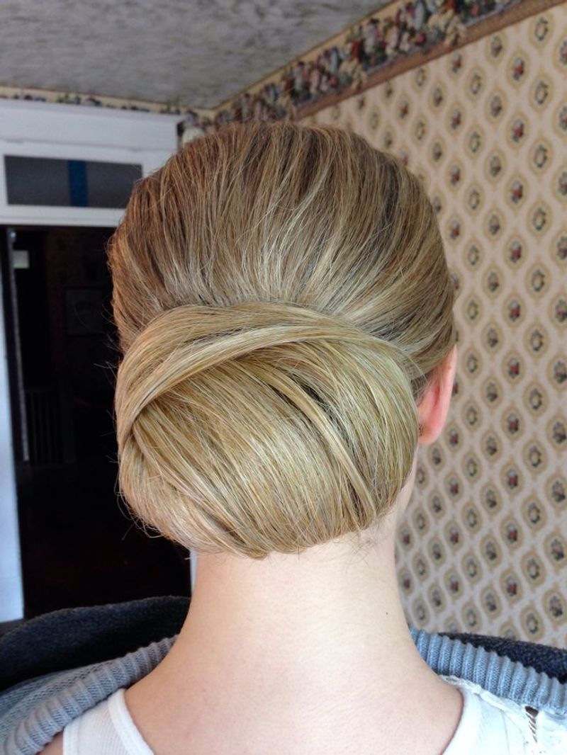 Low Chignon with Side Part