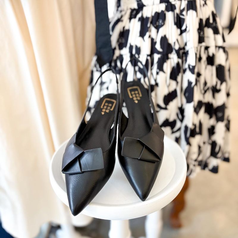 Leather Slingback Flats