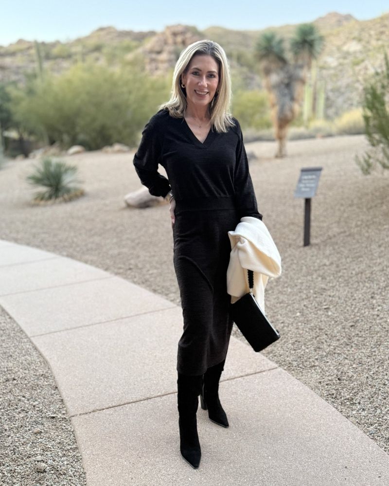 Cashmere Sweater & Ankle Boots